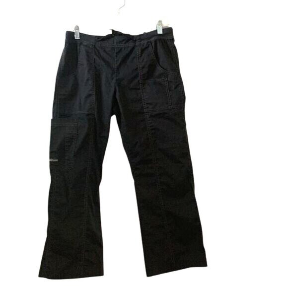 Rampage Womens Paisley Print Scrub Top & Black Pants Set S Cotton Blend - Picture 8 of 15